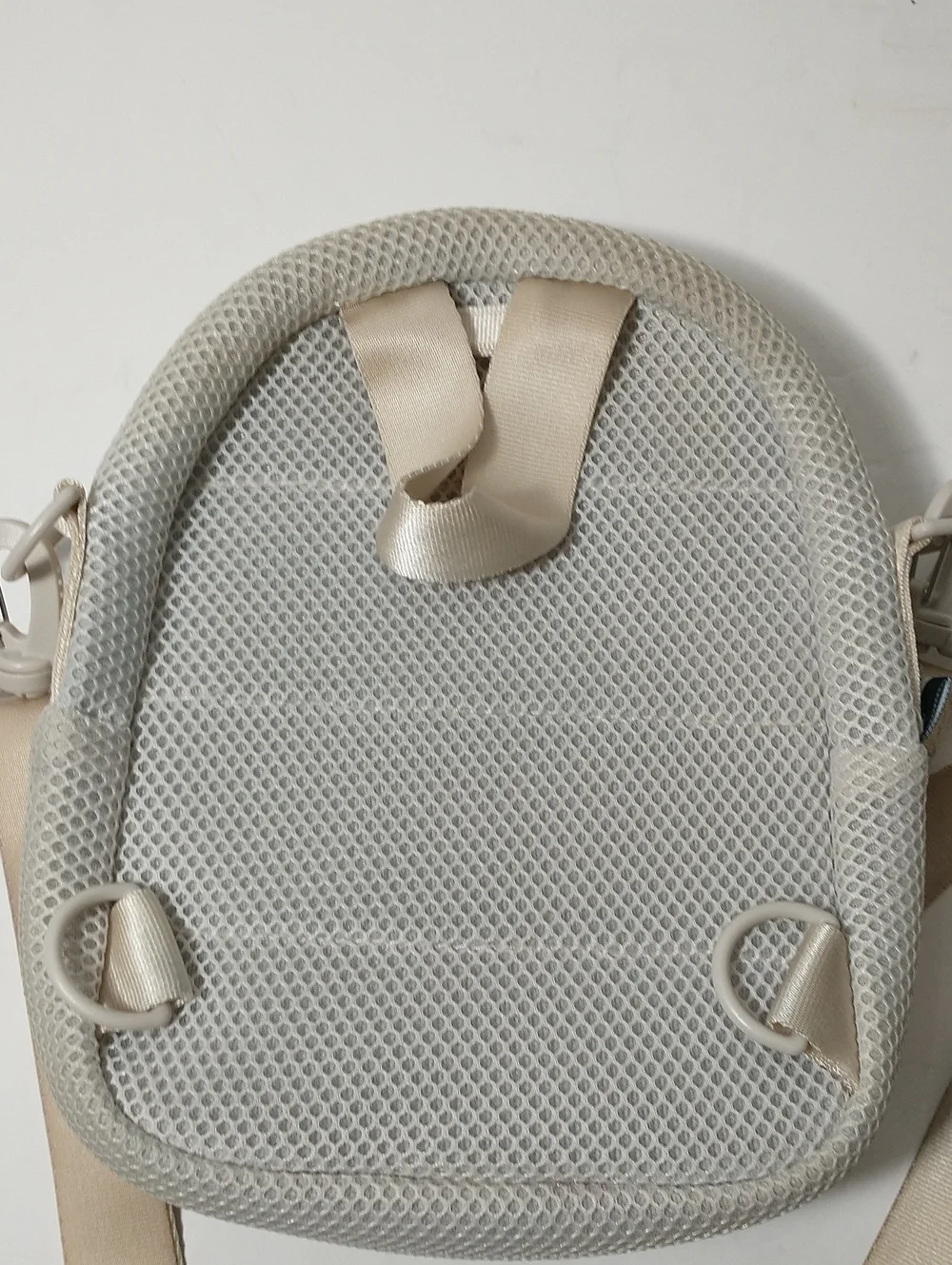 Adidas Air Mesh Mini Backpack, Mesh, Adjustable, Convertible, Crossbody, Beige